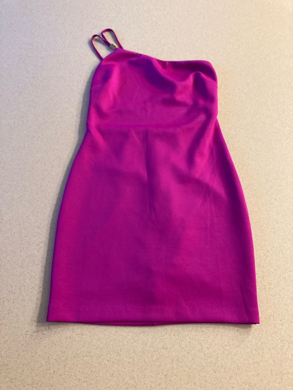 GUESS One-Shoulder Hot Pink Bodycon Dress Women Size Small